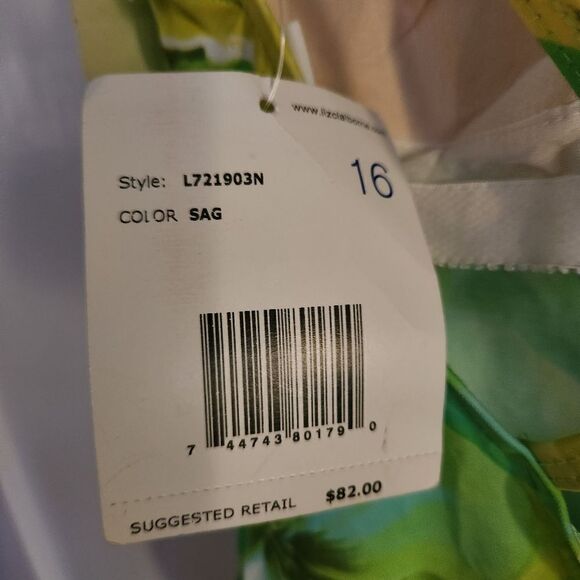 Liz Claiborne Vintage One Piece Lightly Padded High Thigh Swimsuit Size 16 - Picture 5 of 9